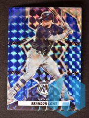 2022 Mosaic  #199 Brandon Lowe Blue Prizm Tampa Bay Rays